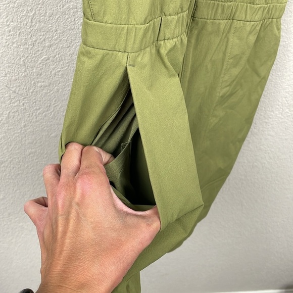 Lululemon lab Zip Front Collared Romper Bronze Green W1DHPS Sz 8 - Picture 4 of 15